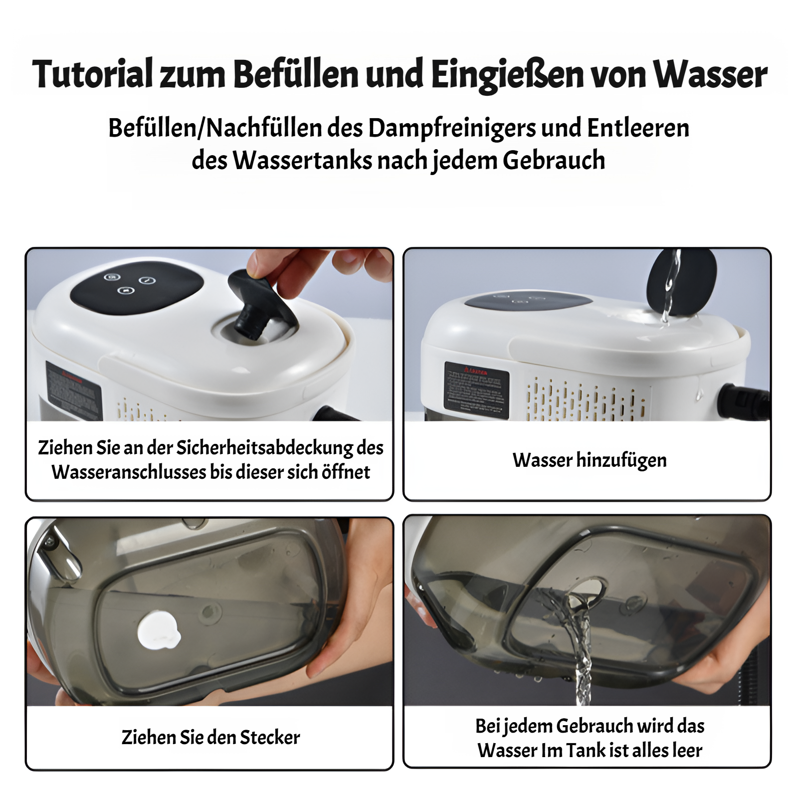 Dampfreinigungsmaschine mit Hochtemperaturfunktion