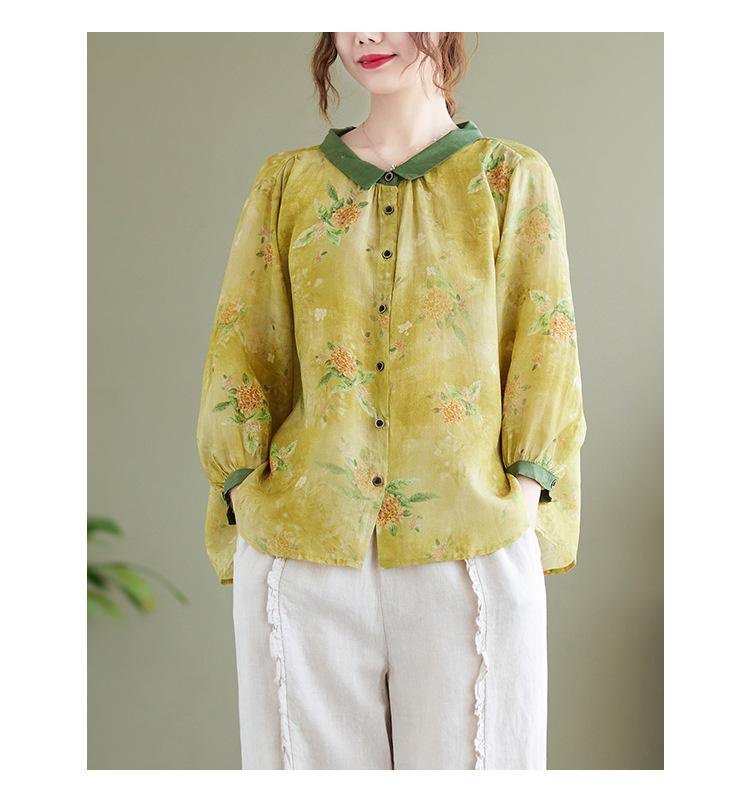 여성 데일리 코튼 마 셔츠 코디