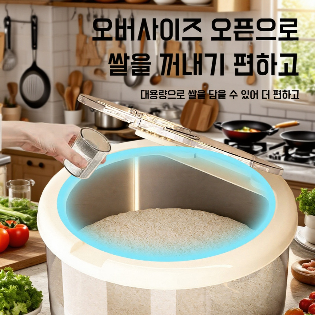 식품용 쌀통 가정용 방충 방습 밀폐 저장탱크 곡물 저장탱크 식품용 저장용기