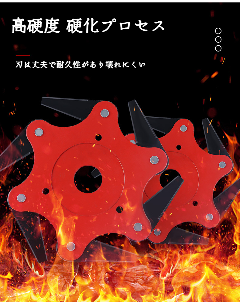 家庭用芝刈り機に取り付けた除草ヘッド