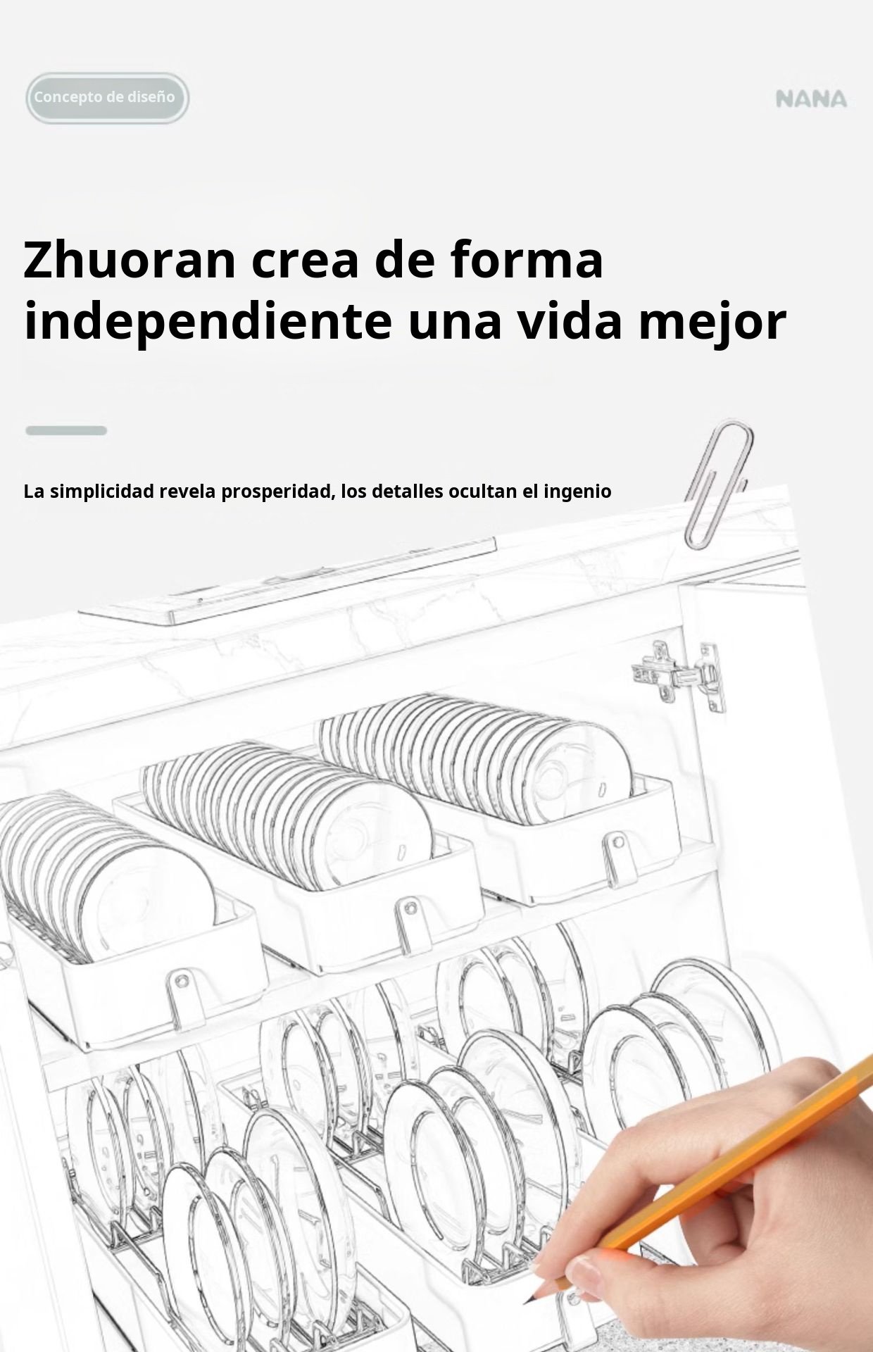 Cesta extraíble del armario de cocina