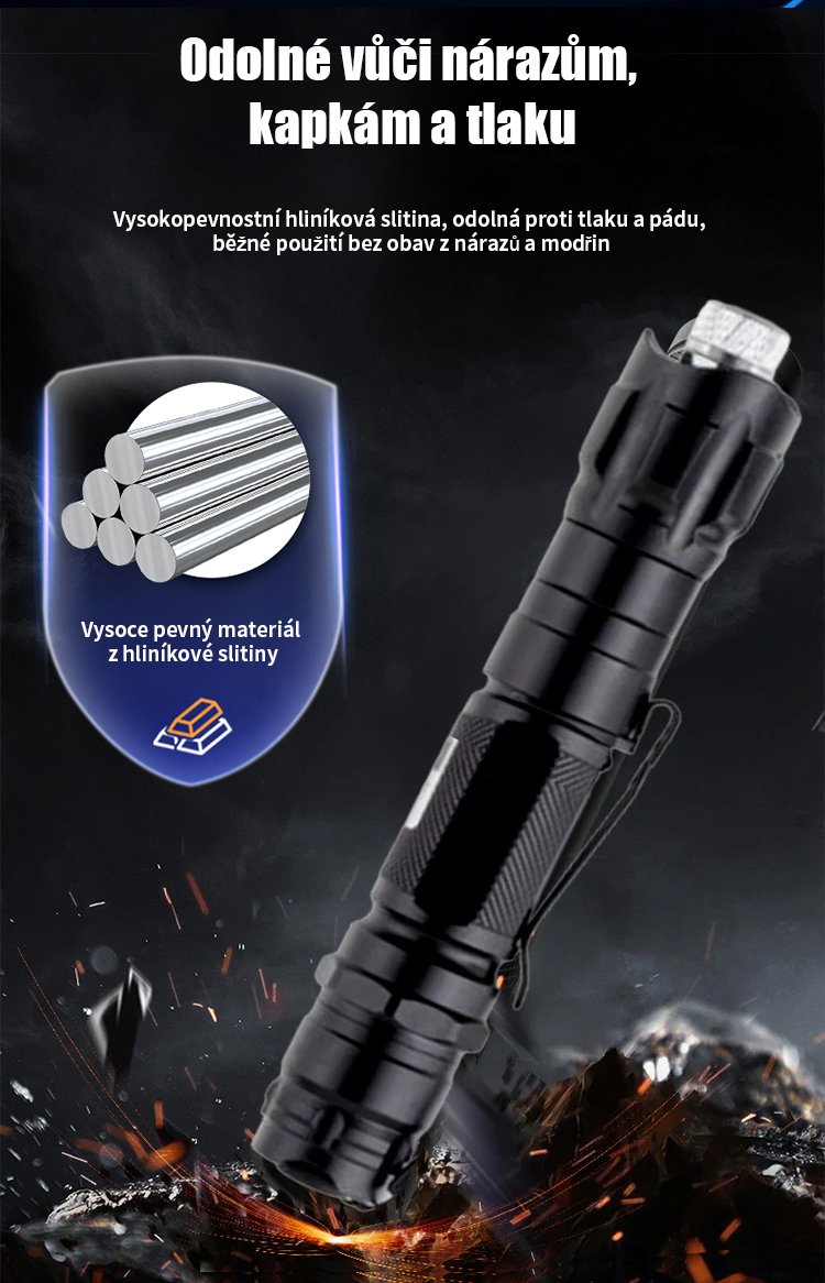 Laserová svítilna s nastavitelným ostřením