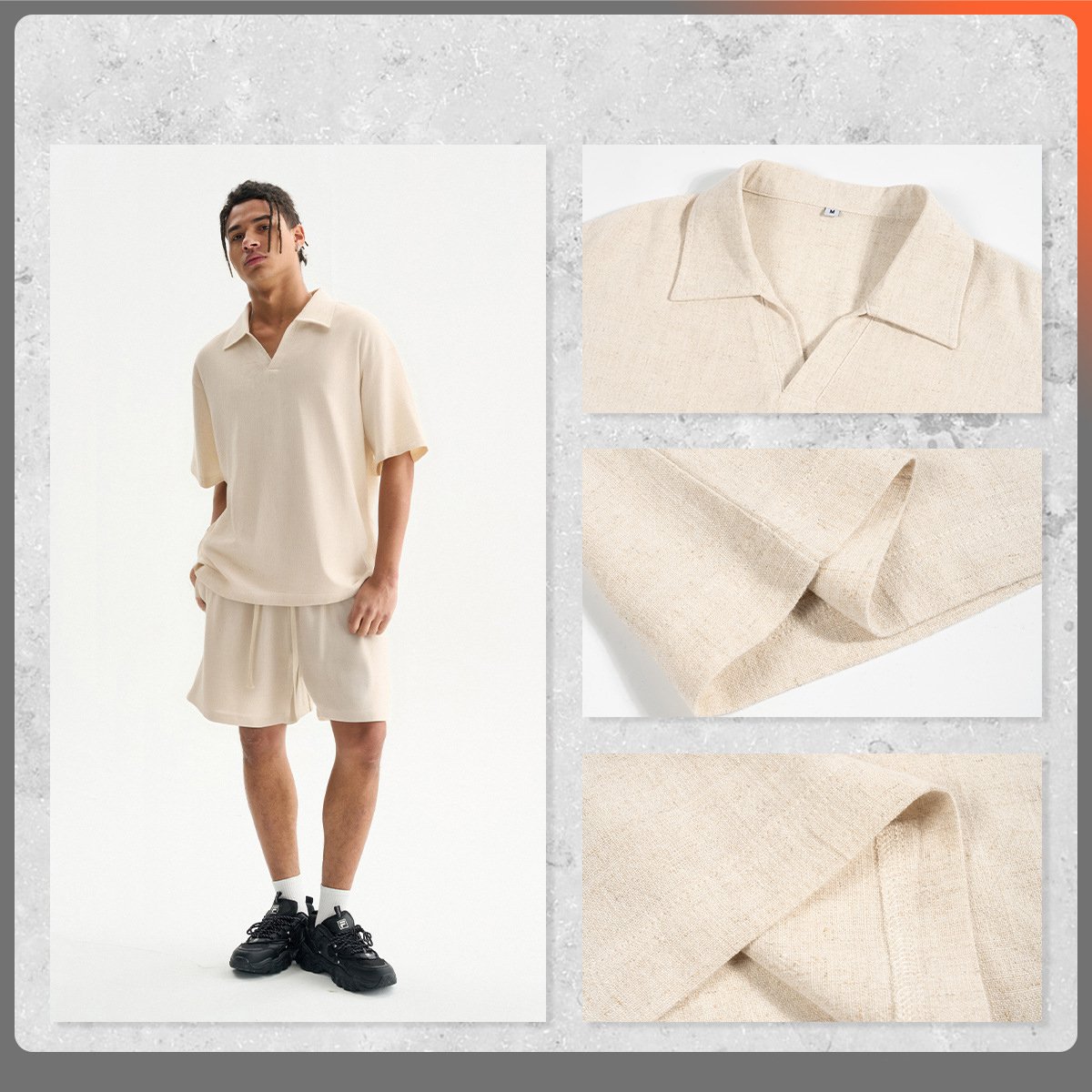 Der mann mit dem hauch eines lebensstils des sommerwalls