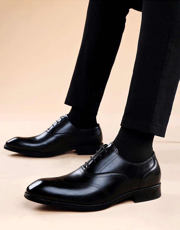 スクエアトゥ本革シューズ