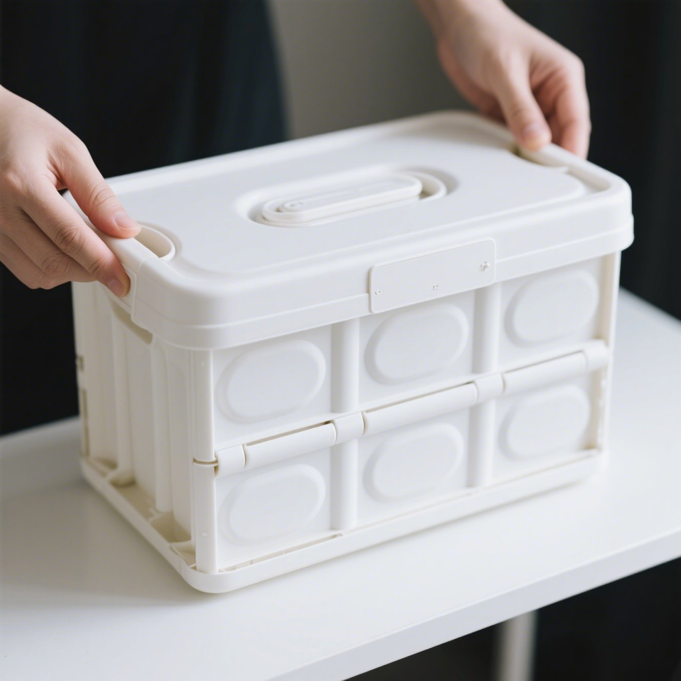 クローゼット内で使用する大容量収納ボックス