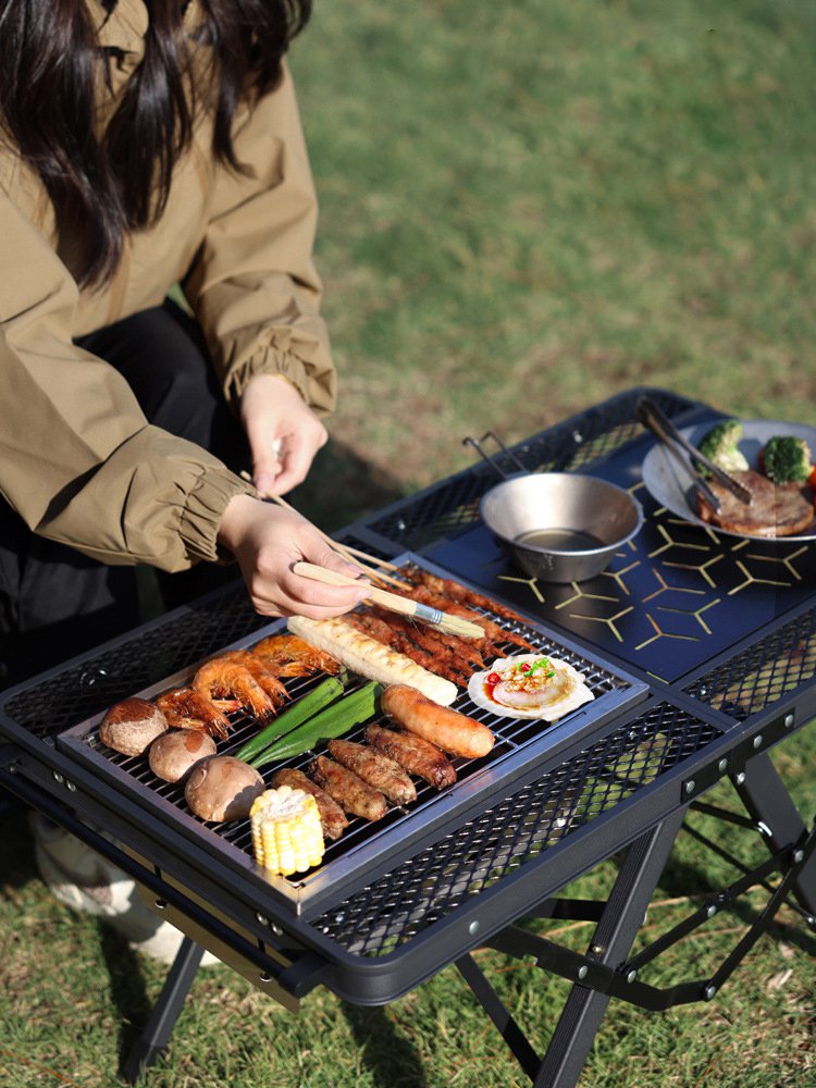 キャンプ用折りたたみテーブル多機能着脱式ユニットボードセットテーブル