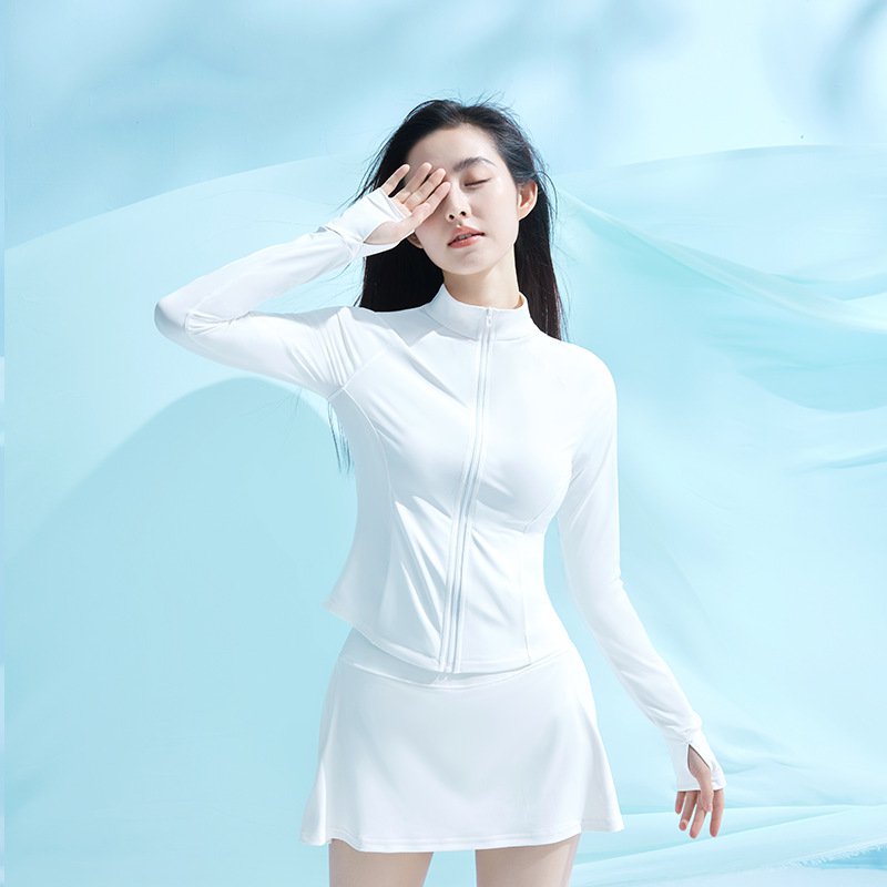 얇은 긴팔 슬림핏 여성용 자외선 차단 의류