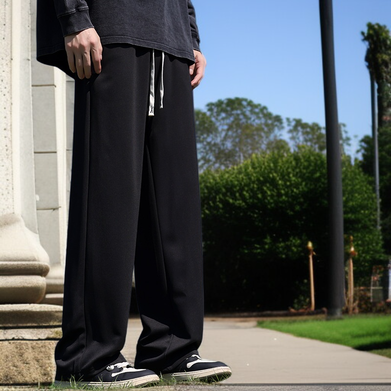 Fashionable lowkey style loosefitting pants casual pants Slimming body proportions Show off your bod