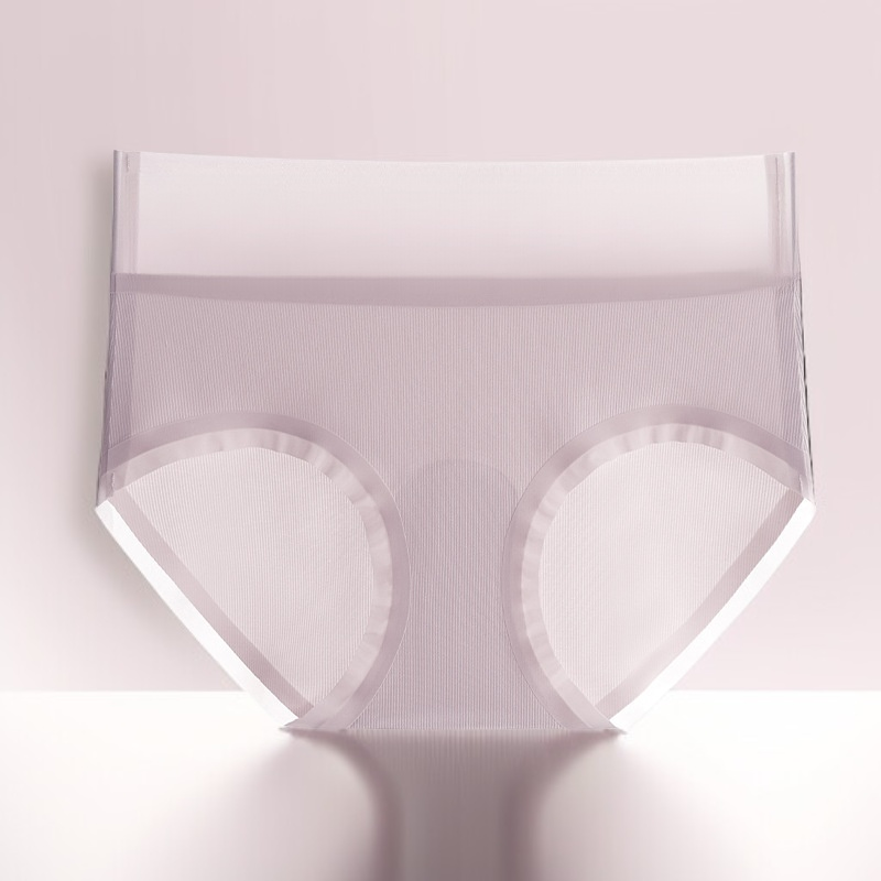 Nahtloser Bauchweg-Slip aus Eisseide mit gerader Taille