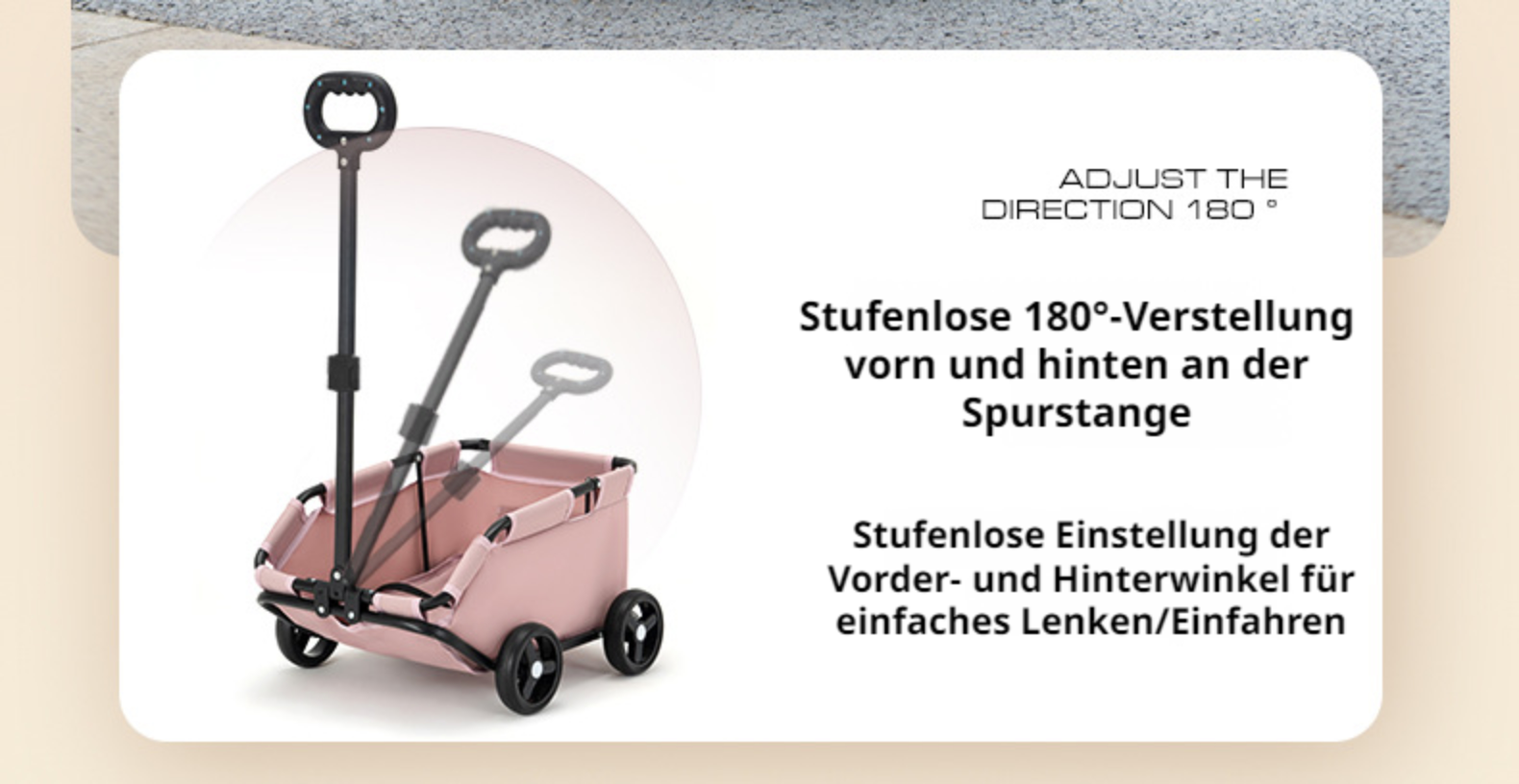 Robuster Haustier-Kinderwagen für Spaziergänge