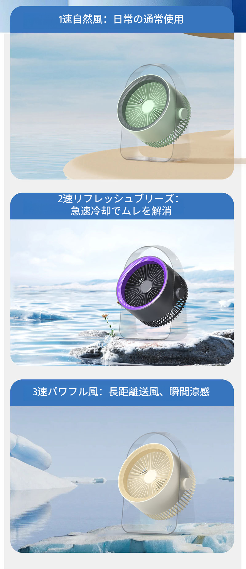 ファンの風量調節スイッチ詳細