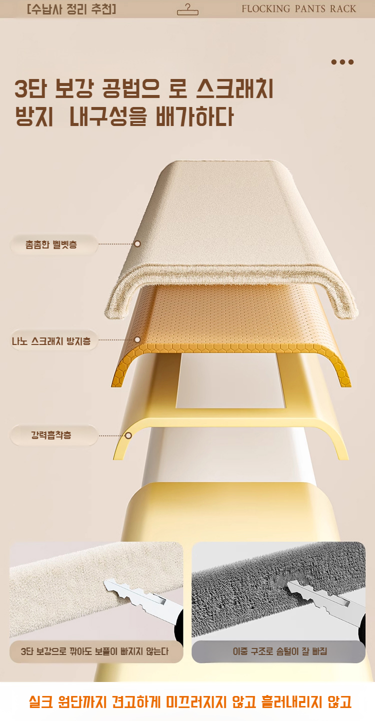 깔끔한 옷 정리를 돕는 옷걸이 디자인