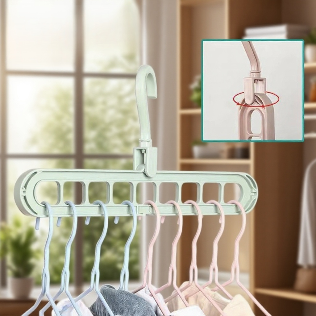 多機能マジック9穴ハンガー