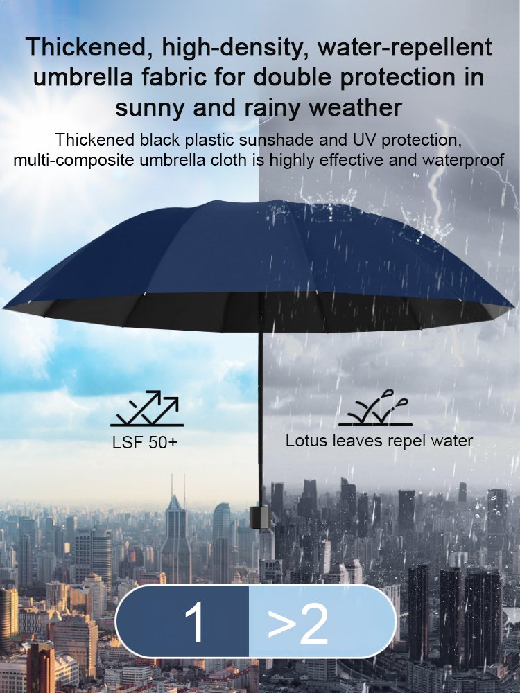  Automatic Black Coating Umbrella 