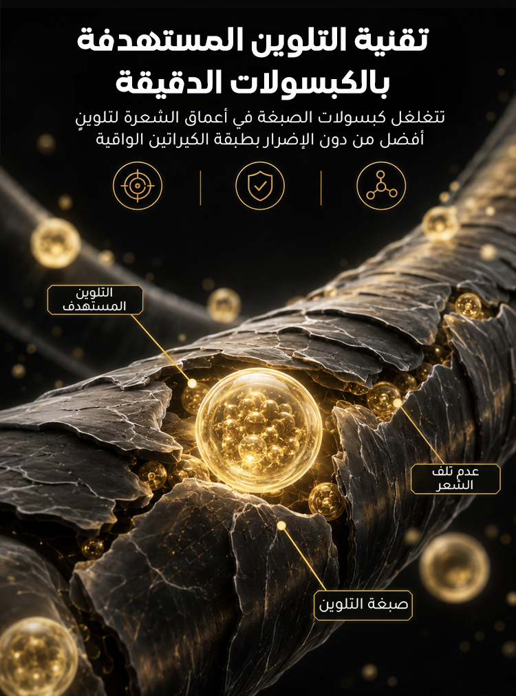 صبغة الشعر الغني ببروتين الكافيار الذهبي