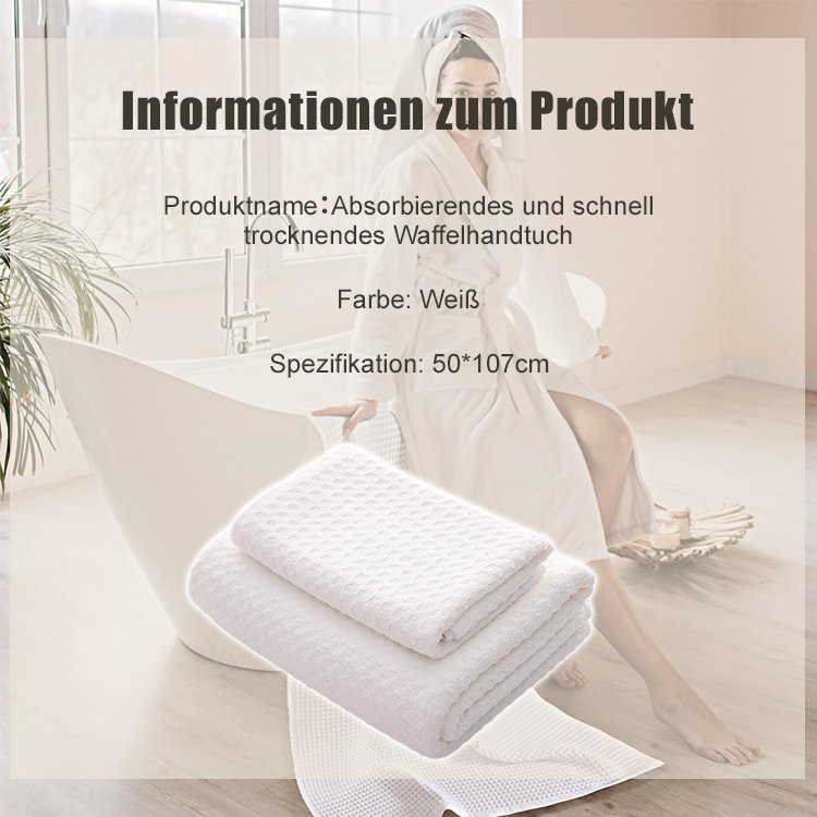 Absorbierendes und schnell trocknendes Waffelhandtuch