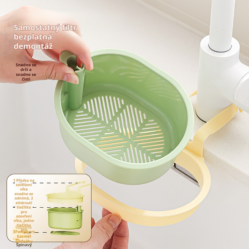 Odkapávací police s filtrem OneTouch, závěsná taška, snadné vymačkávání, úložný stojan