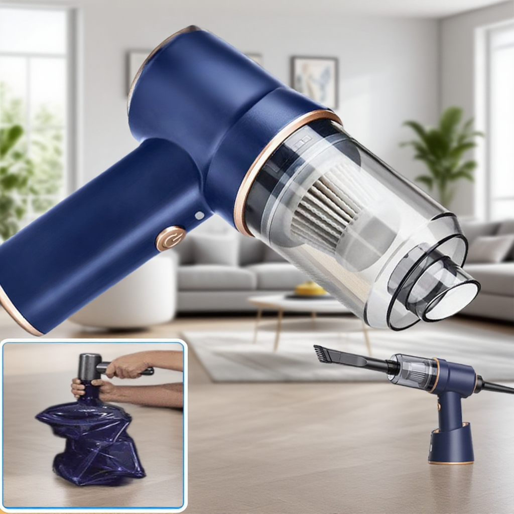 Malý ruční vysavač do auta s multifunkčním použitím a bezdrátovým nabíjením