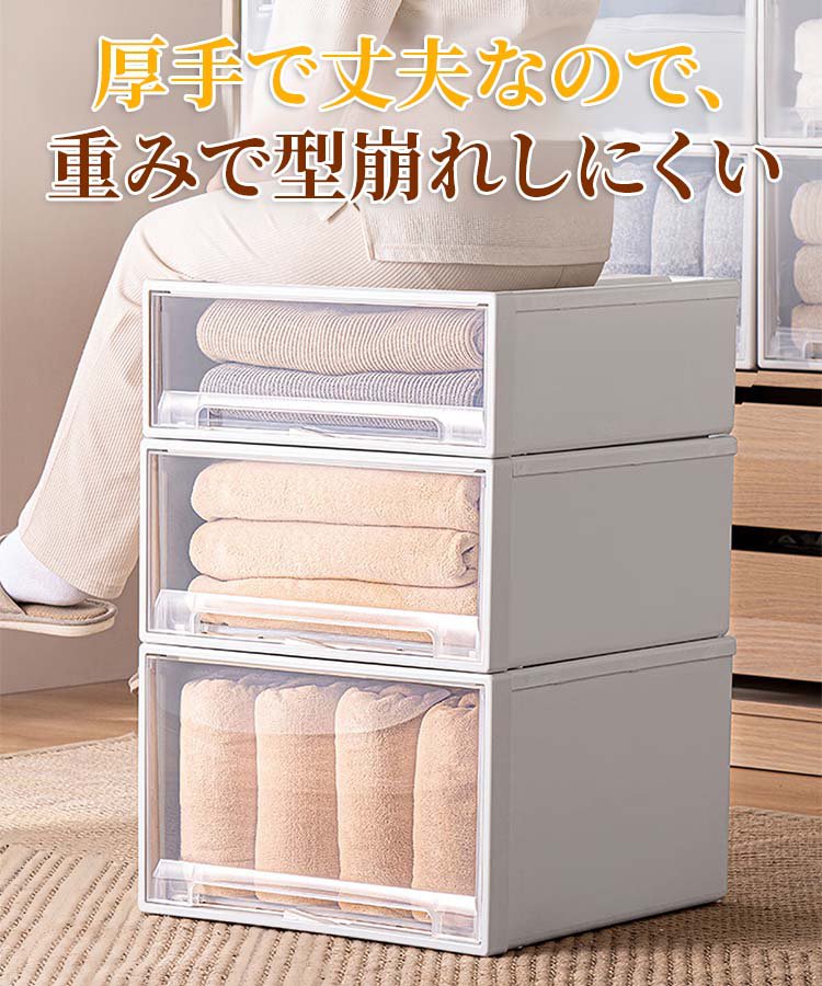 【防湿防塵】引き出し式洋服収納ボックス