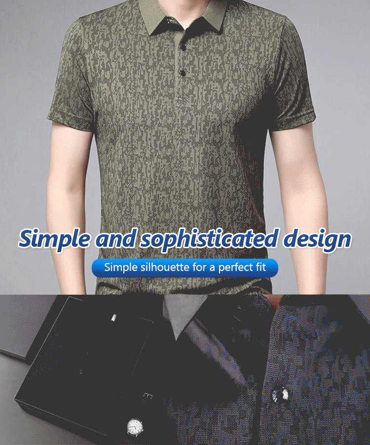 Summer men's solid color fashionable and comfortable short sleeves