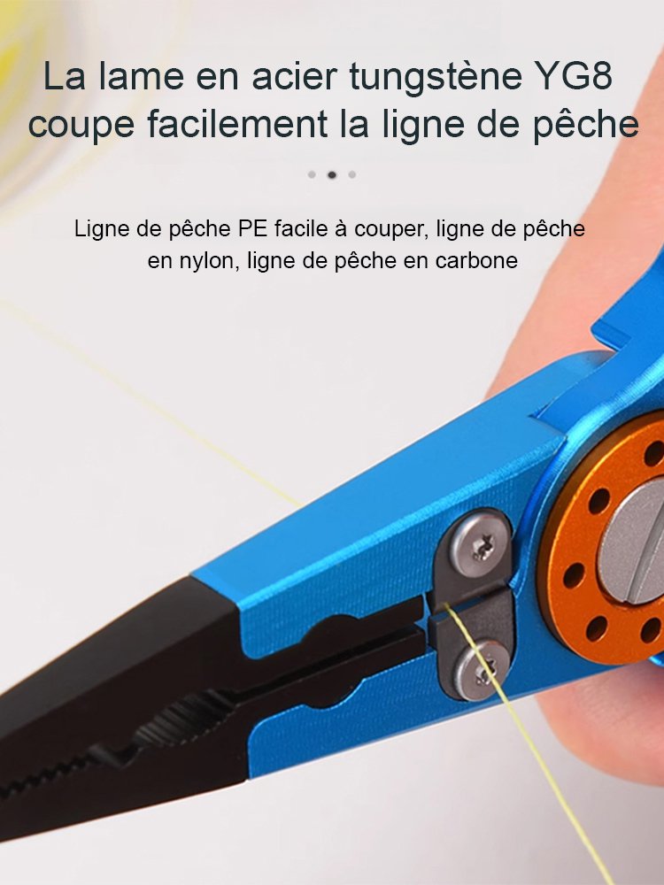  Ensemble de pinces de pêche en acier inoxydable à motif en grille