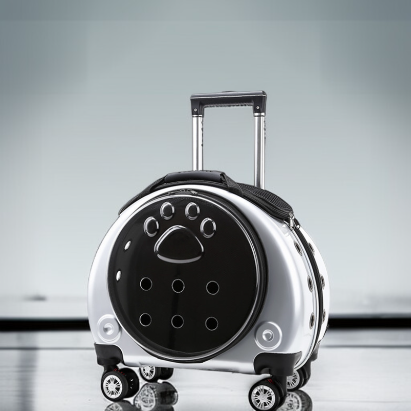 多目的透明ペットトロリーケース ショルダーポータブル小型スペースカプセル大容量お出かけバッグ ペット犬猫バッグ2透明ケース