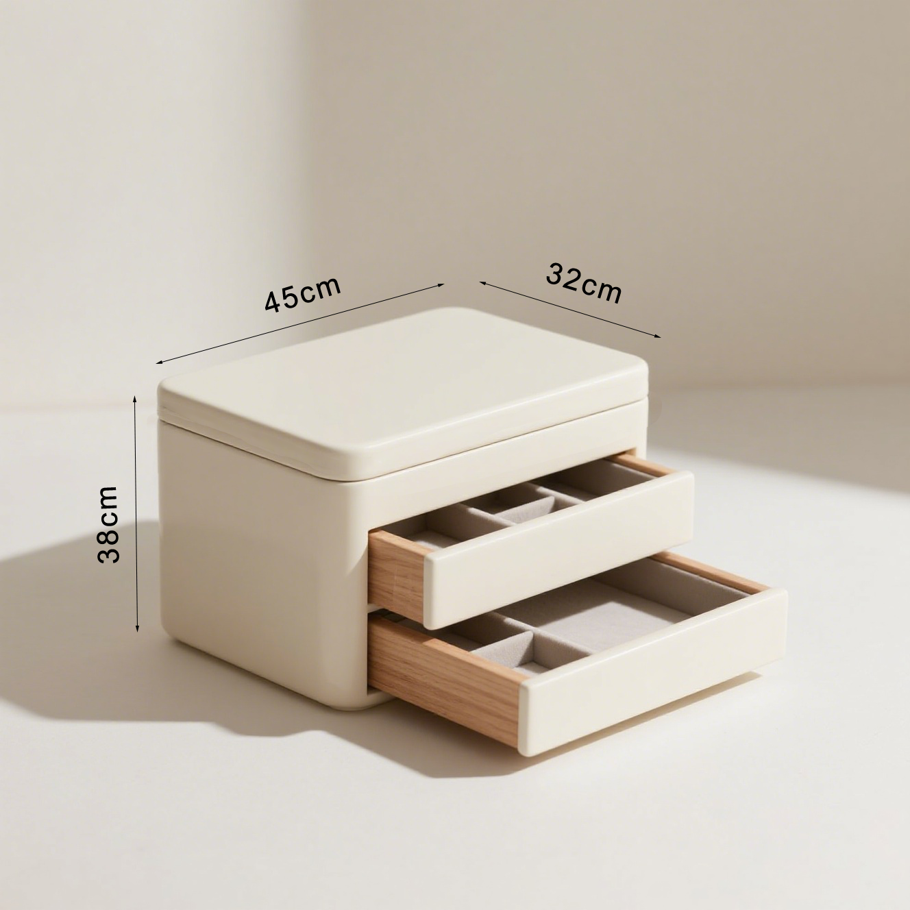 Šperkovnice se 3 vrstvami – prostor pro prsteny a náušnice