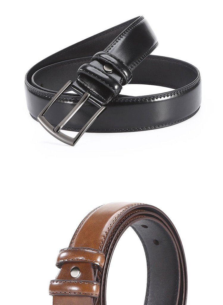 ギフトにも最適なメンズピンバックル牛革ベルト