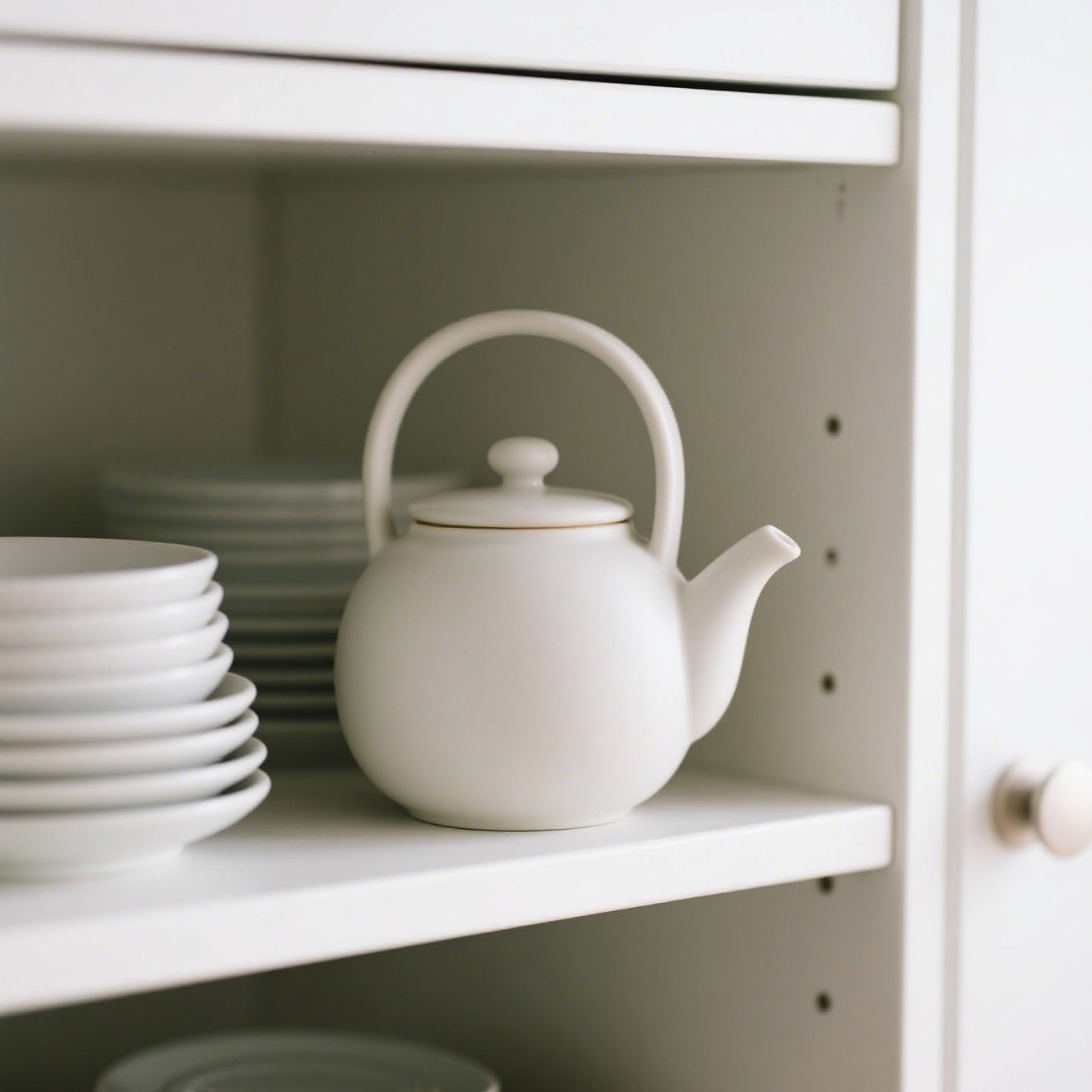 北歐家居搭配白色茶壺