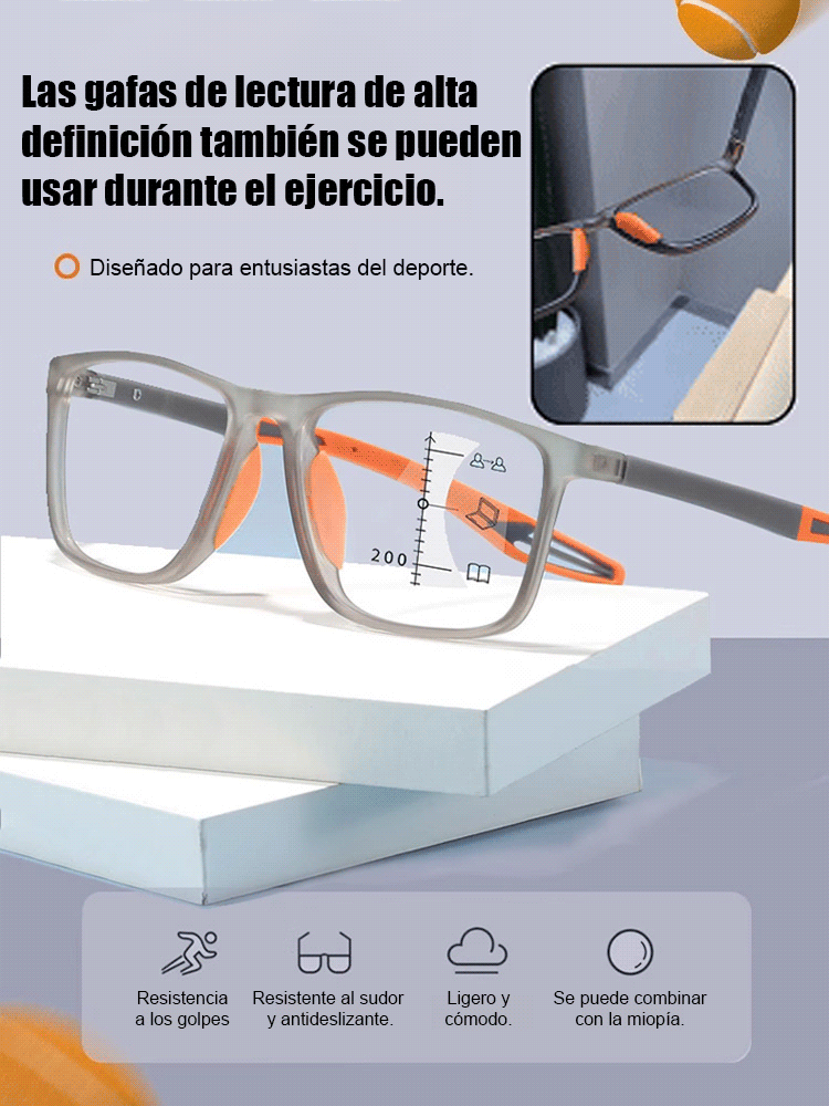 Nuevas gafas progresivas antideslumbrantes con protección contra la luz azul y lentes que cambian de