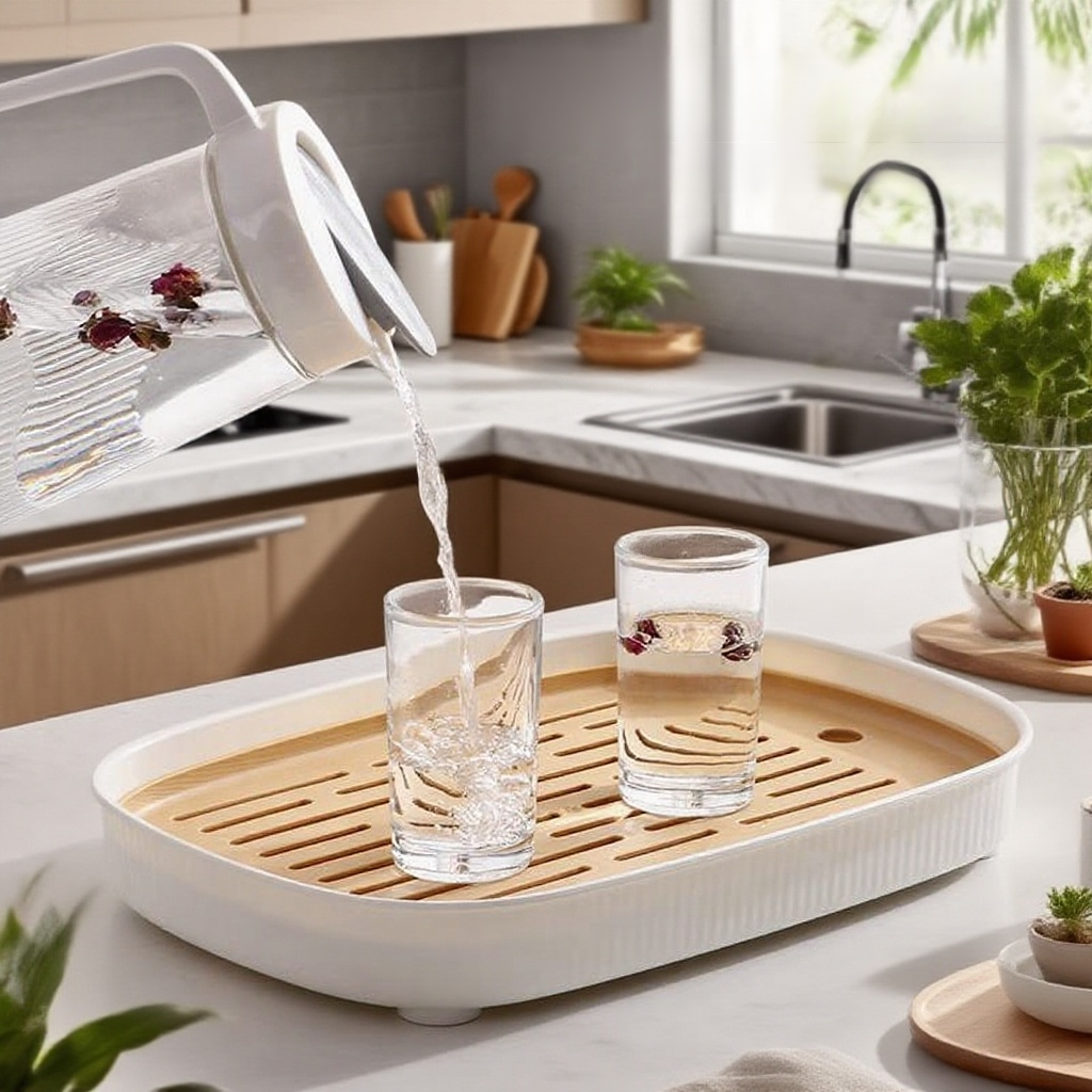 Rechteckige Teescheibe