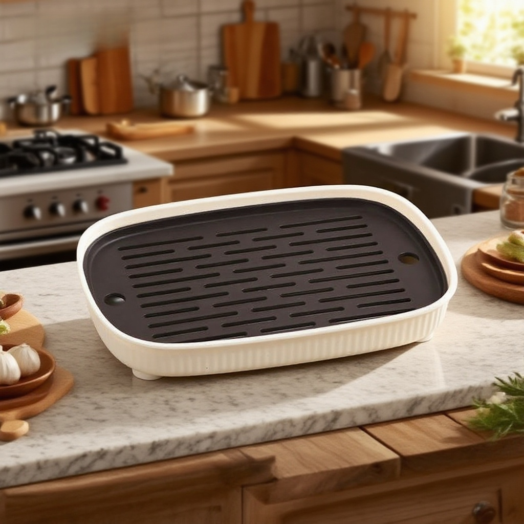 Rechteckige Teescheibe