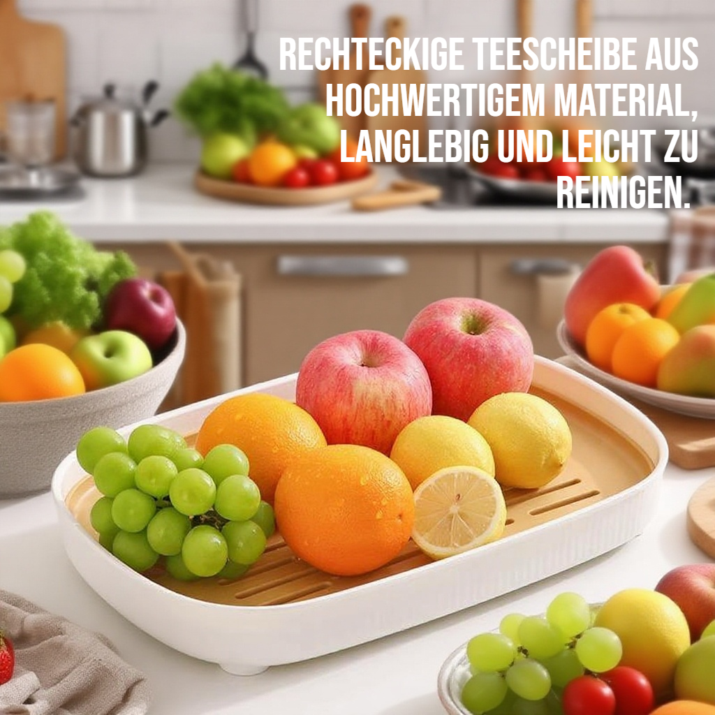 Rechteckige Teescheibe