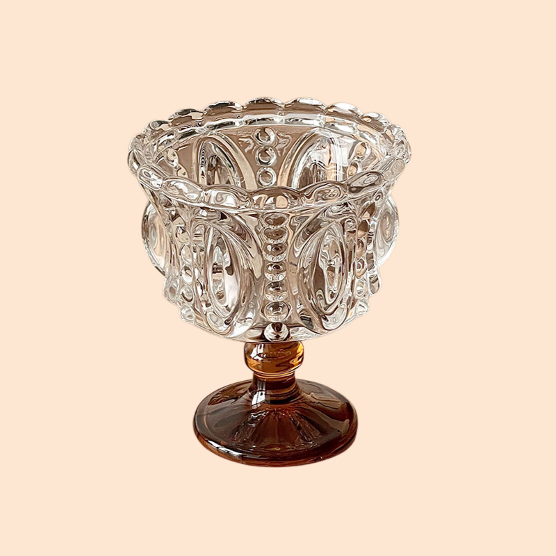 クラシックなハイステムデザインの家庭用デザートグラス