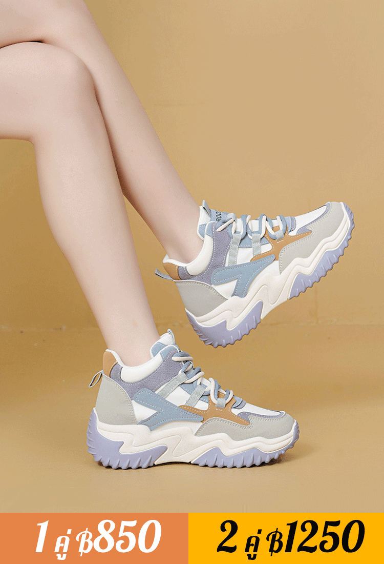 【เพิ่มความสูง 7 ซม.】รองเท้ากีฬาลำลองแฟชั่นที่เข้ากันได้กับทุกสไตล์