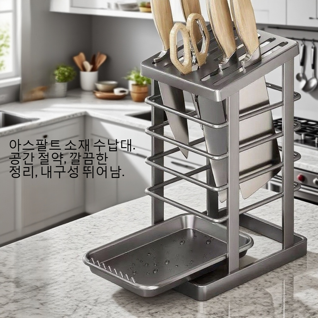 주방 테이블 다기능 공구 젓가락 케이지 일체 아스팔트 수납대