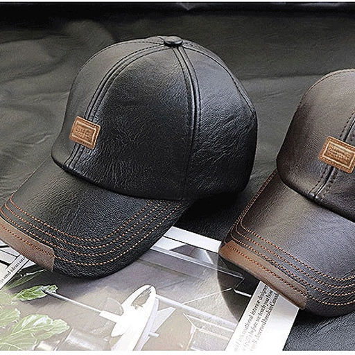 통기한 가죽 캡모자