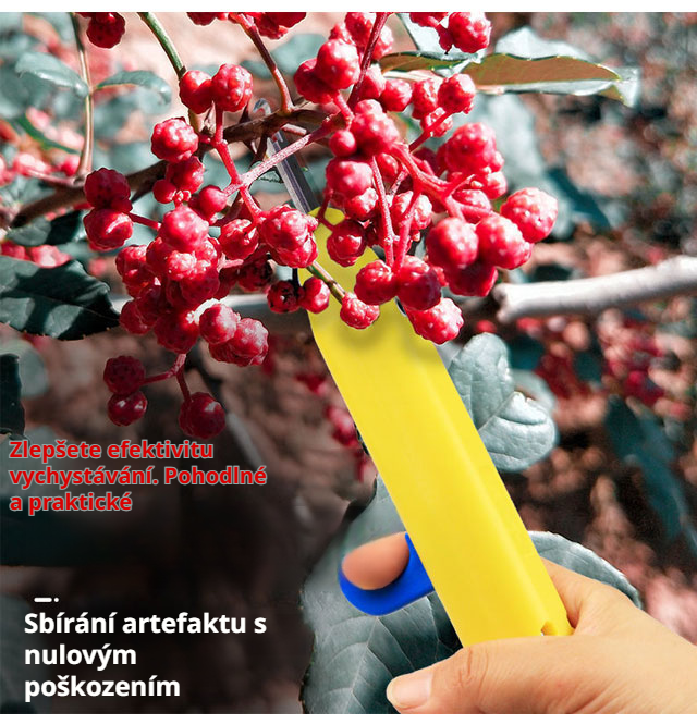 Detailní pohled na neškodný sběrač ovoce