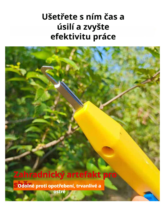 Ergonomický design nástroje na sběr ovoce