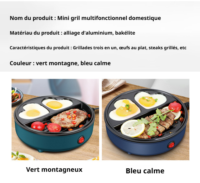 Gril portable multifonction pour préparer divers plats à la maison
