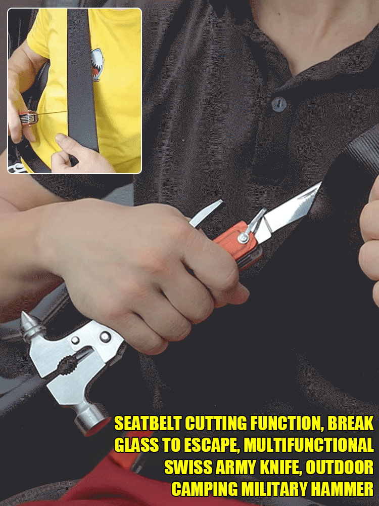 Car emergency multifunctional safety hammer