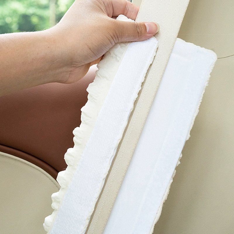 車のシートベルトショルダーカバーかわいいシュークリームです