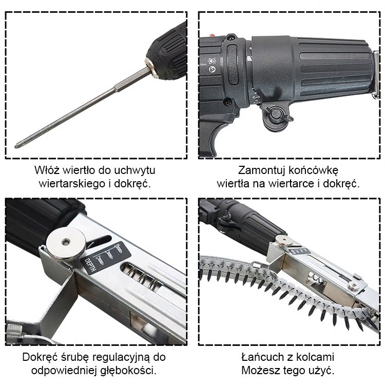 Maszyna do gwoźdzenia taśm łańcuchowych