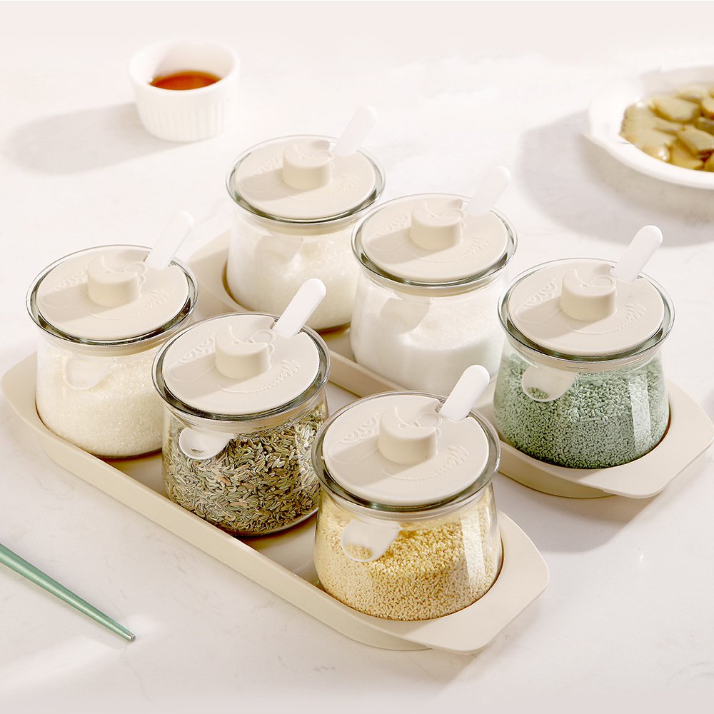 新型カバー付き防湿ガラス調味缶