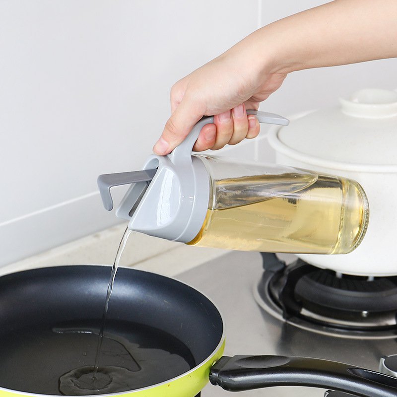 自動開閉オイルポット家庭用漏れ防止ガラスオイルボトル