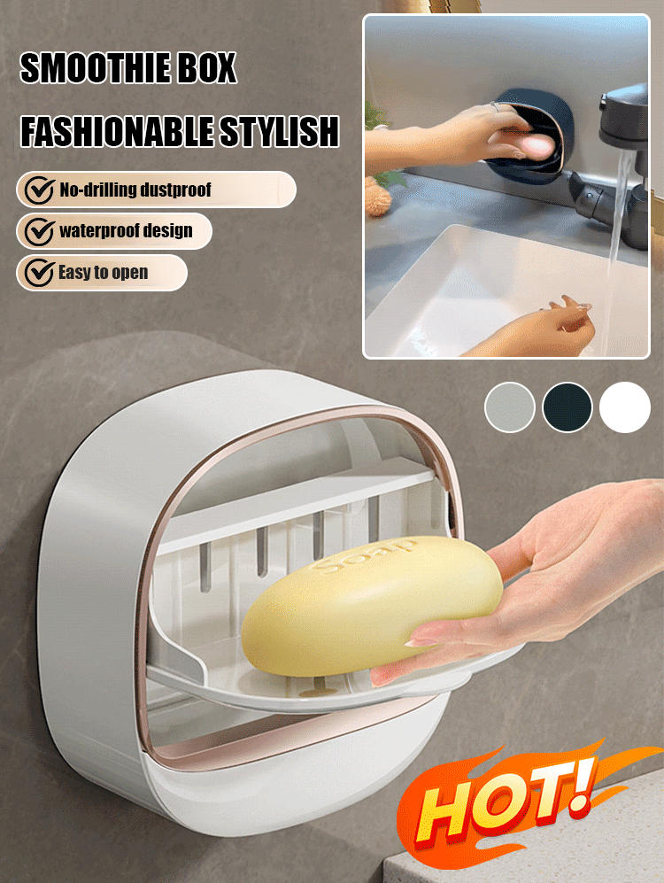 High-grade drain light luxury soap box with lid