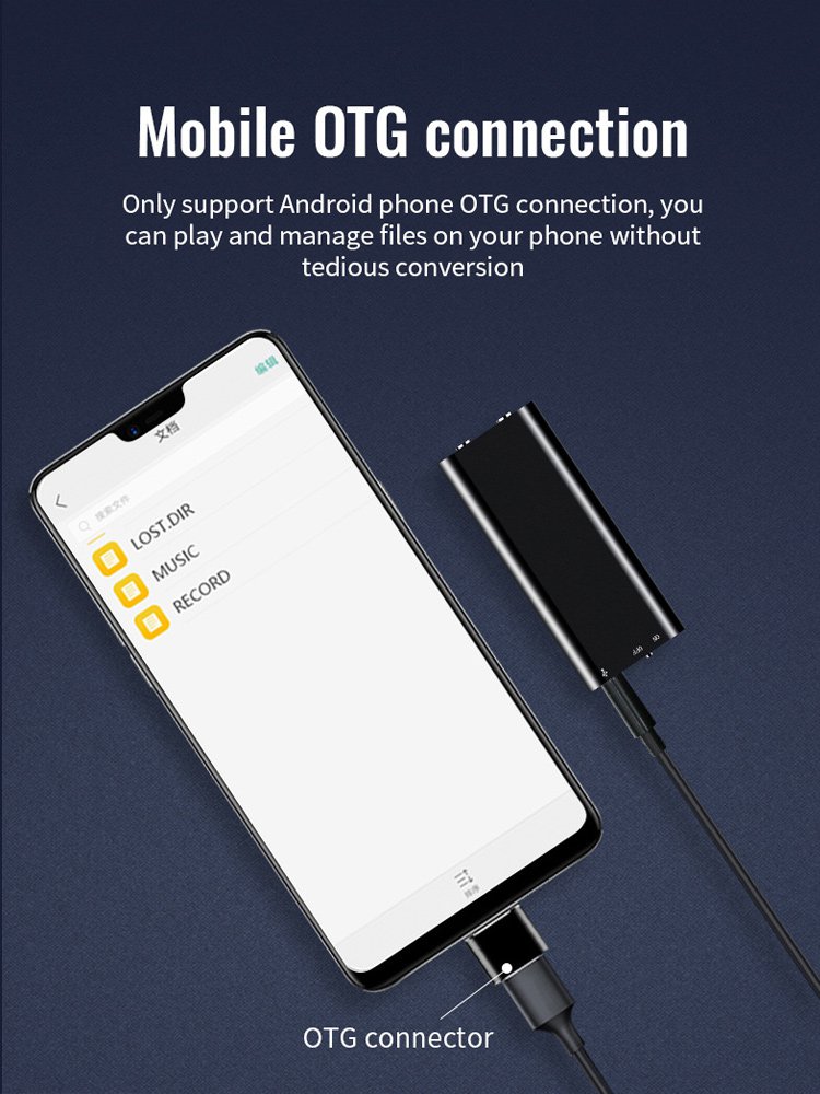 [300 hours of battery life] One-button hidden voice recorder