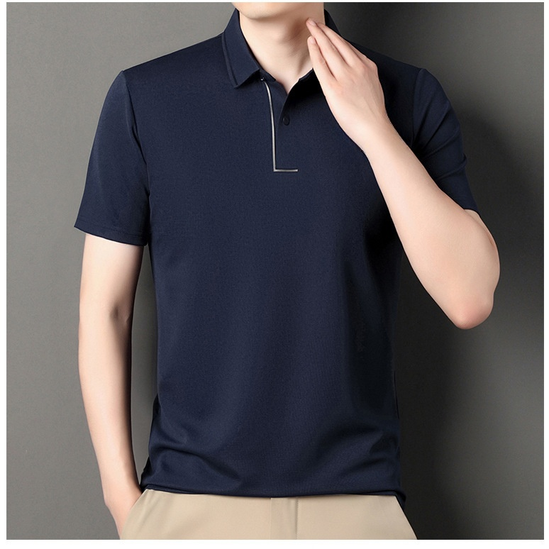 メンズパパ半袖Tシャツ ラペル メンズ 夏 ハーフスリーブ トップス カジュアル・ビジネス半袖Tシャツ