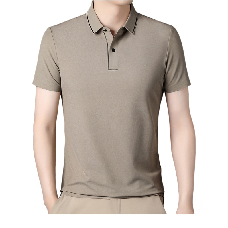 メンズパパ半袖Tシャツ ラペル メンズ 夏 ハーフスリーブ トップス カジュアル・ビジネス半袖Tシャツ