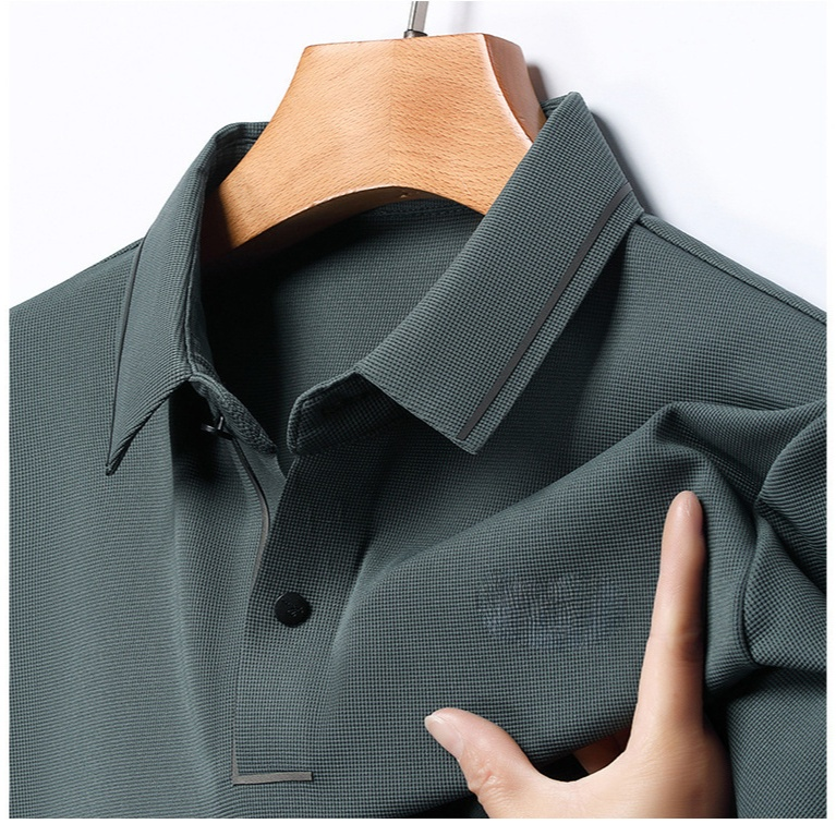 メンズパパ半袖Tシャツ ラペル メンズ 夏 ハーフスリーブ トップス カジュアル・ビジネス半袖Tシャツ